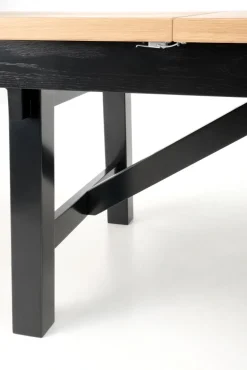 FIESTA stół rozkładany 200-280x100x77 cm dąb naturalny/czarny (3p=1szt)1 sztuka