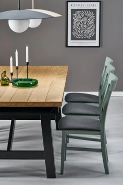 FIESTA stół rozkładany 200-280x100x77 cm dąb naturalny/czarny (3p=1szt)1 sztuka