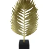 Figurka dekoracyjna złoty liść na czarnej podstawie Golden Leaf