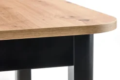 FLORIAN stół rozkładany blat - dąb artisan, nogi - czarny (2p=1szt)1 sztuka