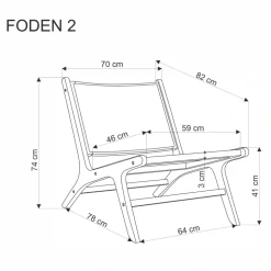 FODEN 2 fotel wypoczynkowy, naturalny (1p=1szt)1 sztuka