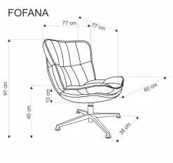 FOFANA fotel wypoczynkowy kremowy (1p=1szt)1 sztuka