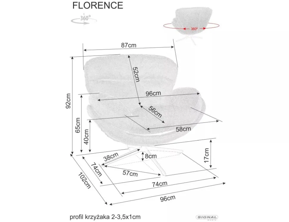 Fotel Florence Raven