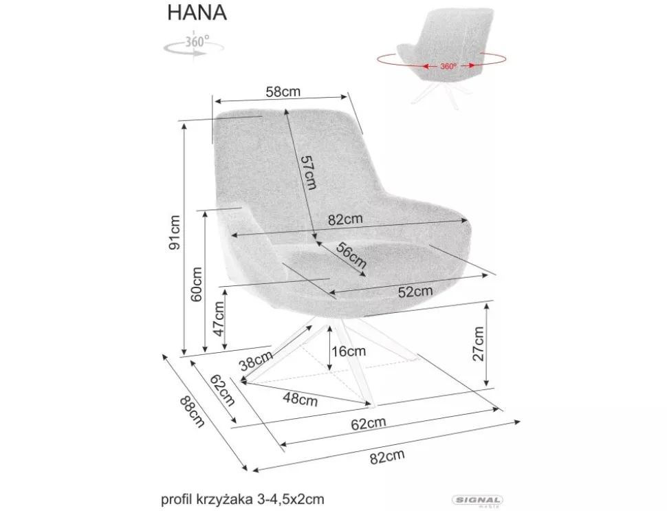 Fotel Hana Brego