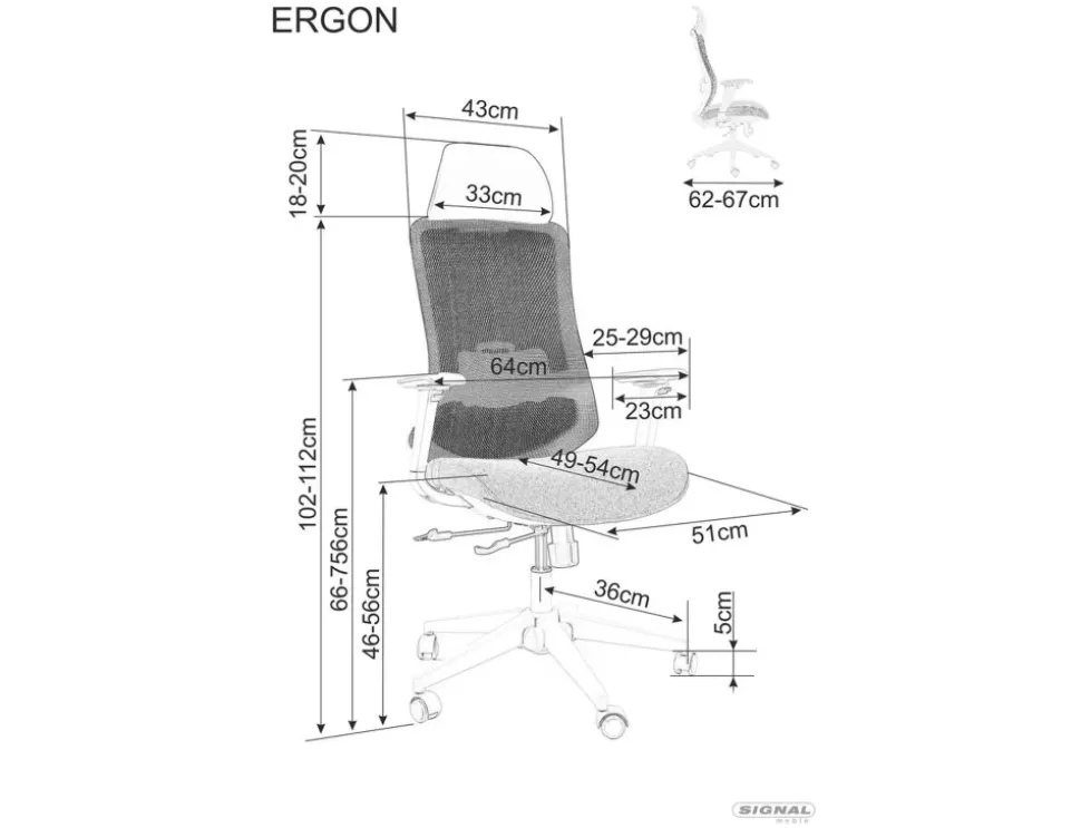 Fotel obrotowy Ergon
