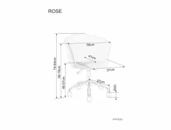 Fotel obrotowy Rose Velvet