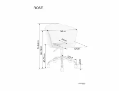 Fotel obrotowy Rose Velvet