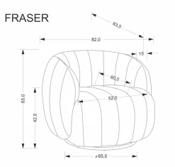 FRASER fotel wypoczynkowy kremowy (1p=1szt)1 sztuka