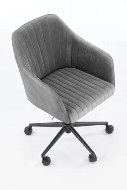 FRESCO fotel młodzieżowy popielaty velvet (1p=1szt)1 sztuka
