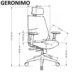 GERONIMO fotel gabinetowy czarny (1p=1szt)1 sztuka