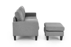 GERSON sofa z podnóżkiem popielaty (1p=1szt)1 sztuka