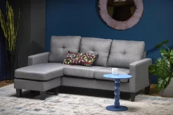 GERSON sofa z podnóżkiem popielaty (1p=1szt)1 sztuka