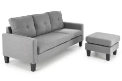 GERSON sofa z podnóżkiem popielaty (1p=1szt)1 sztuka