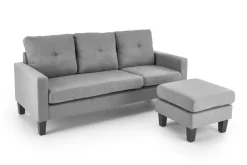 GERSON sofa z podnóżkiem popielaty (1p=1szt)1 sztuka