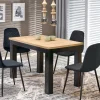 GIZMO stół rozkładany blat - dąb artisan, nogi - czarny (2p=1szt)1 sztuka