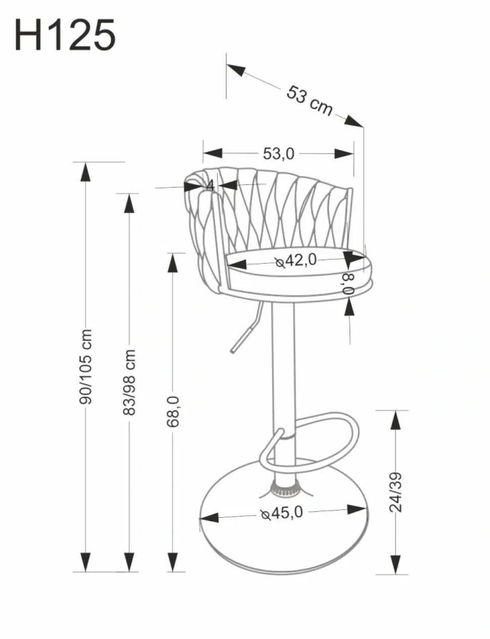 H126 hoker beżowy (1p=2 szt)1 sztuka