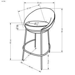 H118 hoker beżowy (1p=2szt)1 sztuka