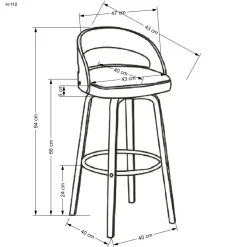 H110 hoker kremowy / orzechowy (1p=2szt)1 sztuka