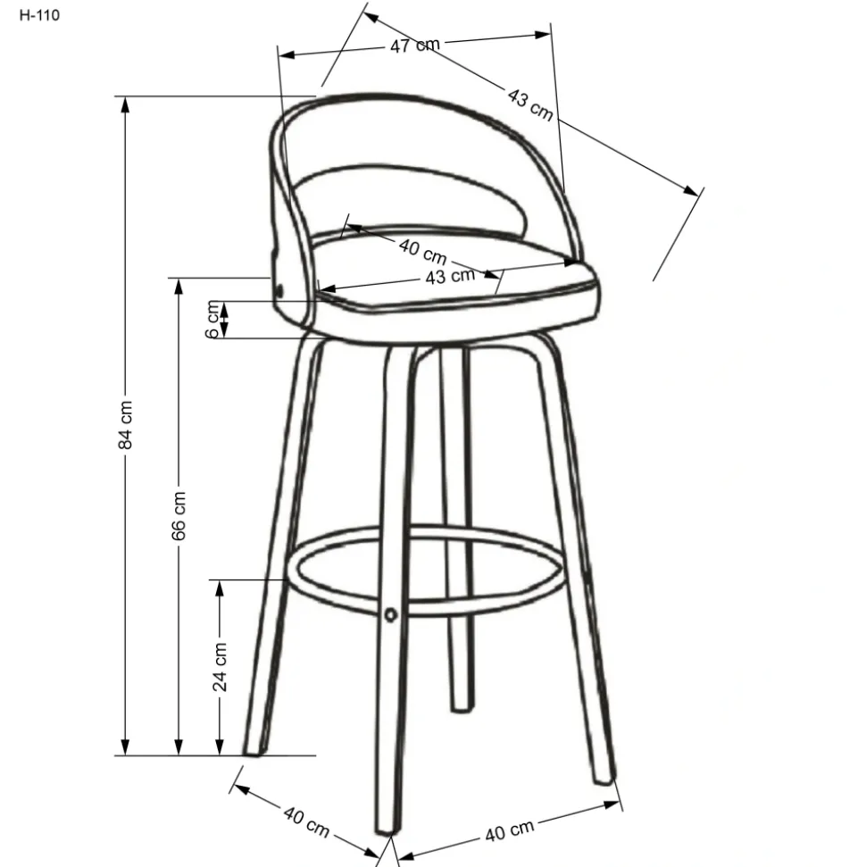 H110 hoker kremowy / orzechowy (1p=2szt)1 sztuka