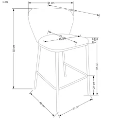H119 hoker kremowy (1p=2szt)1 sztuka