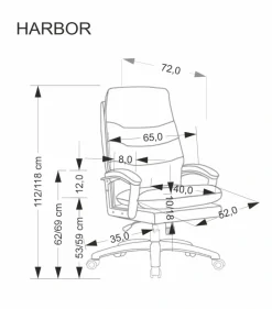 HARBOR fotel gabinetowy beżowy1 sztuka