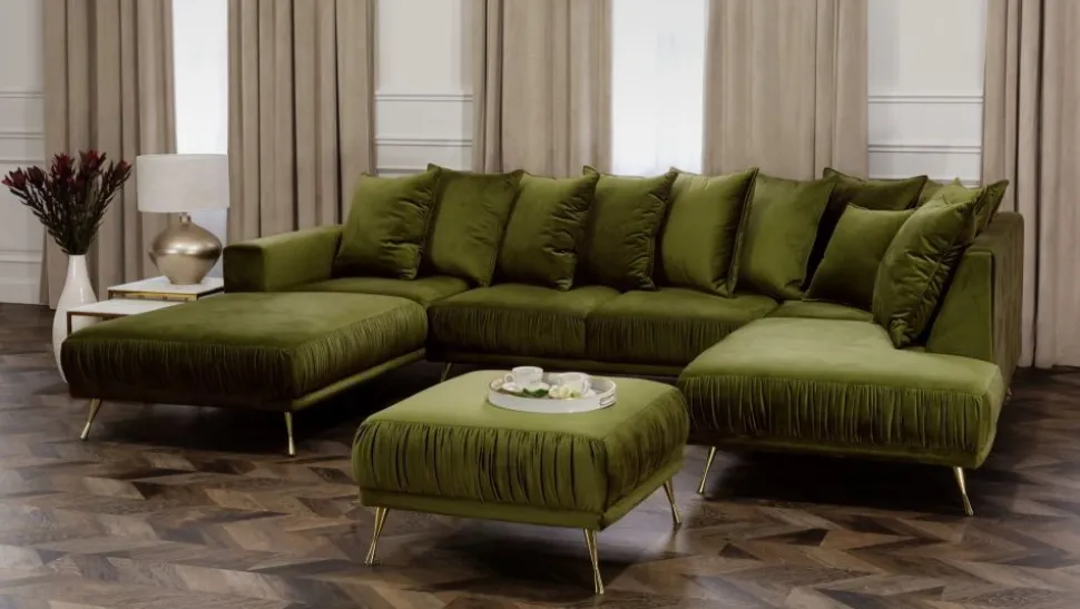 Hauss narożnik modułowy Velutto w stylu glamour