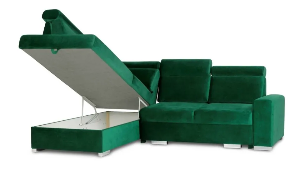 Hauss nowoczesny narożnik Swing, regulowane zagłówki