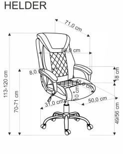HELDER fotel gabinetowy czarny (1p=1szt)1 sztuka