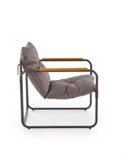 HUDSON, zestaw ogrodowy ( sofa, fotel 2x, ława ), popielaty / brązowy (1p=1zestaw)1 sztuka