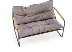 HUDSON, zestaw ogrodowy ( sofa, fotel 2x, ława ), popielaty / brązowy (1p=1zestaw)1 sztuka