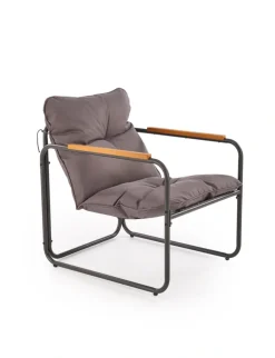 HUDSON, zestaw ogrodowy ( sofa, fotel 2x, ława ), popielaty / brązowy (1p=1zestaw)1 sztuka
