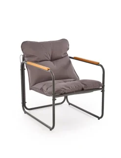 HUDSON, zestaw ogrodowy ( sofa, fotel 2x, ława ), popielaty / brązowy (1p=1zestaw)1 sztuka