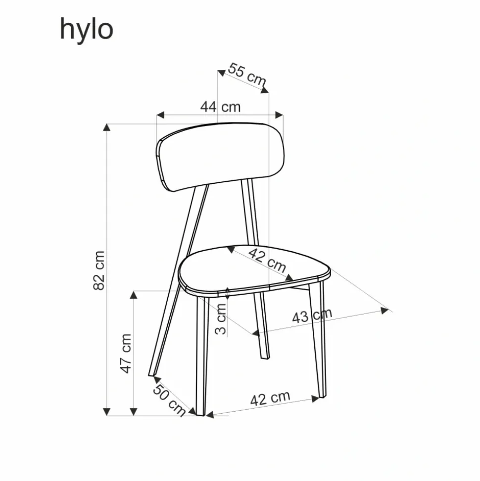 HYLO krzesło popiel / tap: SERTA 12 (1p=2szt)1 sztuka