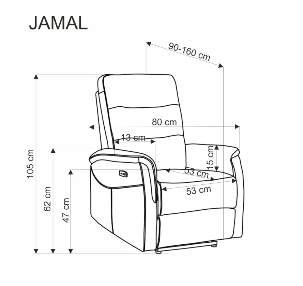 JAMAL fotel wypoczynkowy beżowy (1p=1szt)1 sztuka