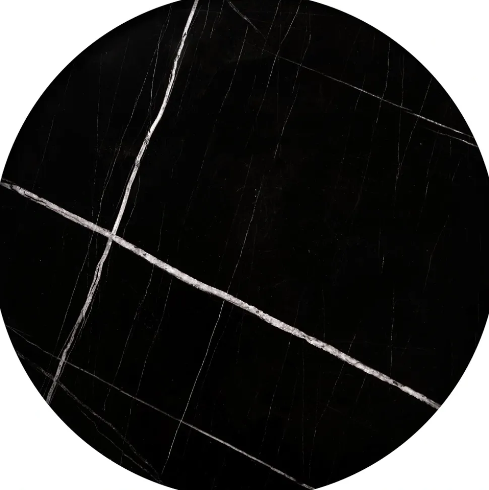 JULIETA zestaw 2 ław, czarny marmur / czarny (1p=1szt)1 sztuka