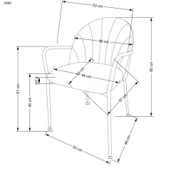 K500 krzesło beżowy / czarny (1p=2 szt)1 sztuka
