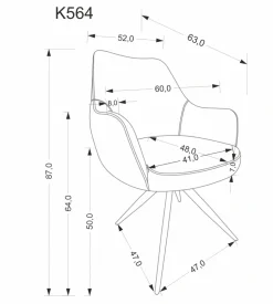 K564 krzesło beżowy (1p=1szt)1 sztuka