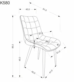 K580 krzesło, beżowy (1p=4szt)1 sztuka