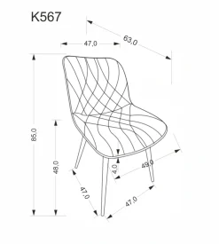 K567 krzesło, beżowy (1p=4szt)1 sztuka