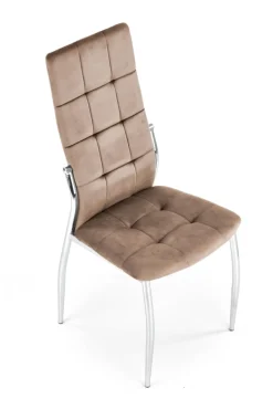 K416 krzesło beżowy velvet (1p=4szt)1 sztuka