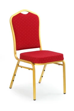 K66 krzesło bordowy, stelaż złoty (1p=1szt)1 sztuka