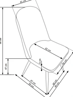 K214 krzesło ciemny kremowy / dąb miodowy (2p=4szt)1 sztuka