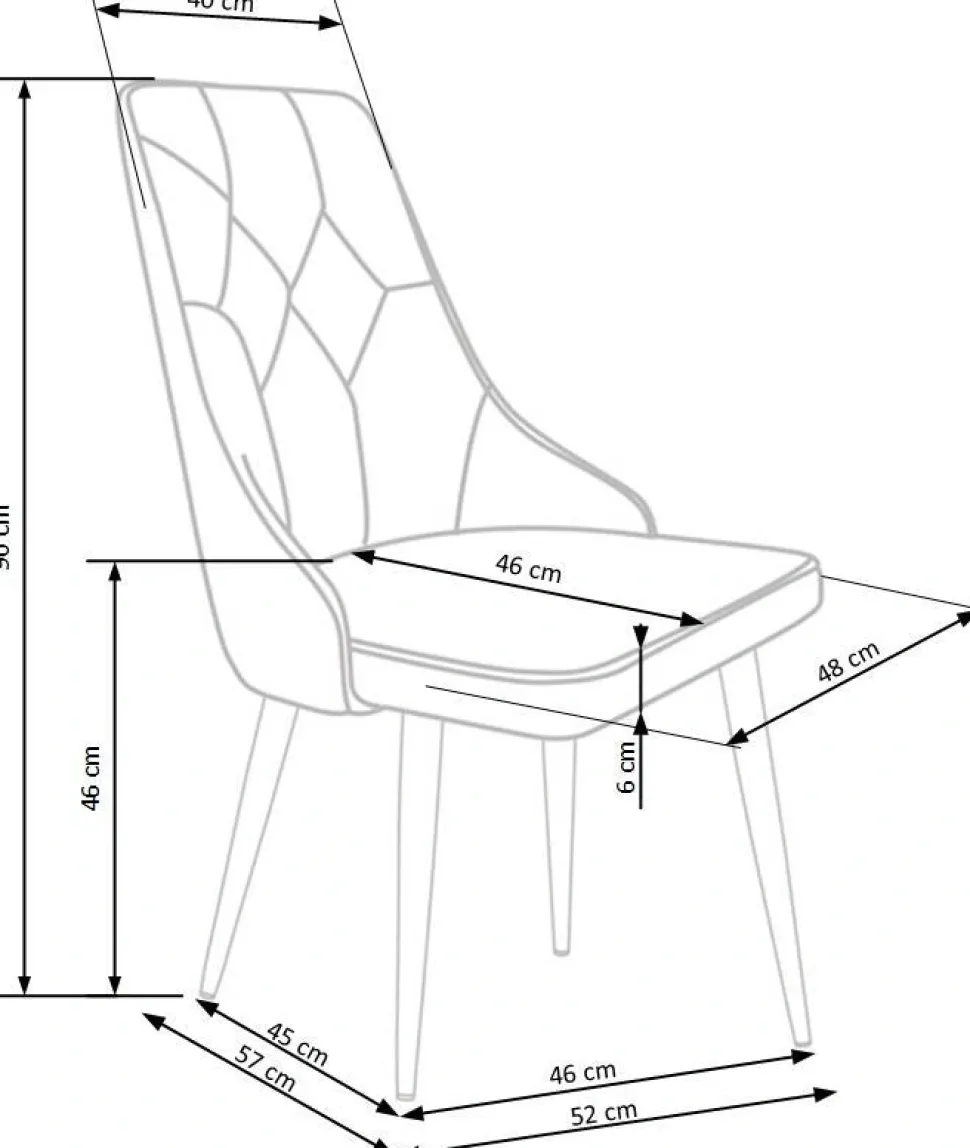 K365 krzesło ciemny zielony (1p=2szt)1 sztuka