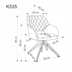 K535 krzesło ciemny zielony (1p=2szt)1 sztuka