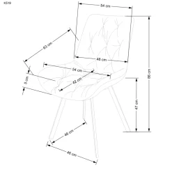 K519 krzesło ciemny zielony (1p=2szt)1 sztuka