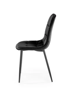 K417 krzesło czarny velvet (1p=4szt)1 sztuka