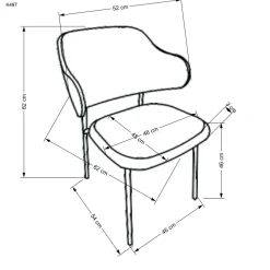 K497 krzesło kremowy (1p=4szt)1 sztuka