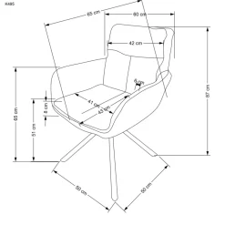 K495 krzesło musztardowe (1p=2szt)1 sztuka