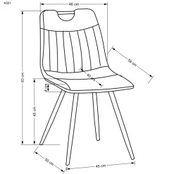 K521 krzesło musztardowy (1p=4szt)1 sztuka