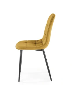 K417 krzesło musztardowy velvet (1p=4szt)1 sztuka